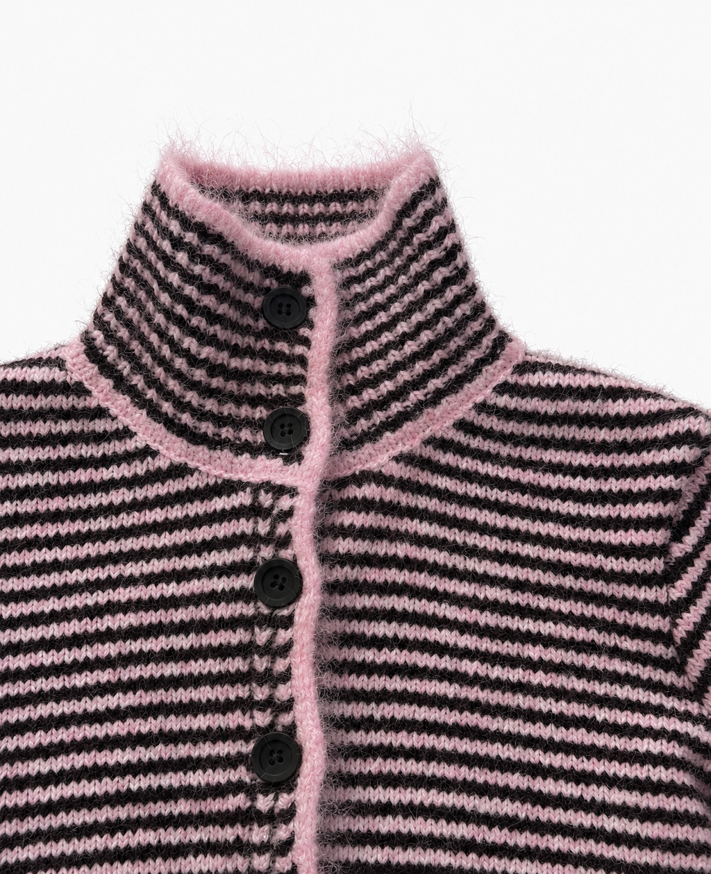 PCVena LS high neck knit cardigan roseate/hot fudge