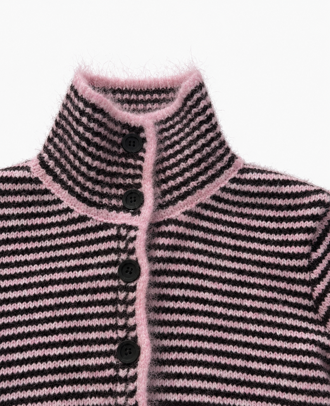 PCVena LS high neck knit cardigan roseate/hot fudge