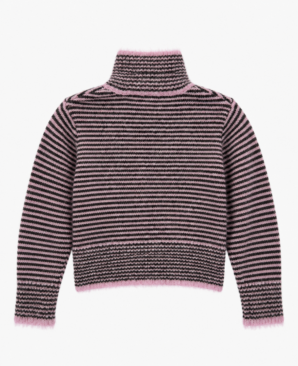 PCVena LS high neck knit cardigan roseate/hot fudge