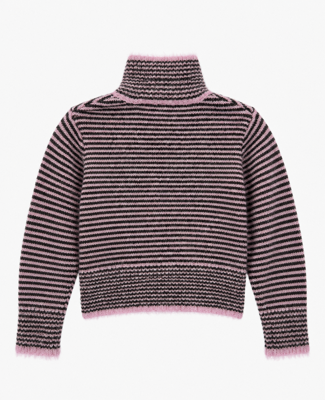 PCVena LS high neck knit cardigan roseate/hot fudge