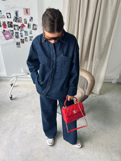 SLFOversized mella-bora denim shirt