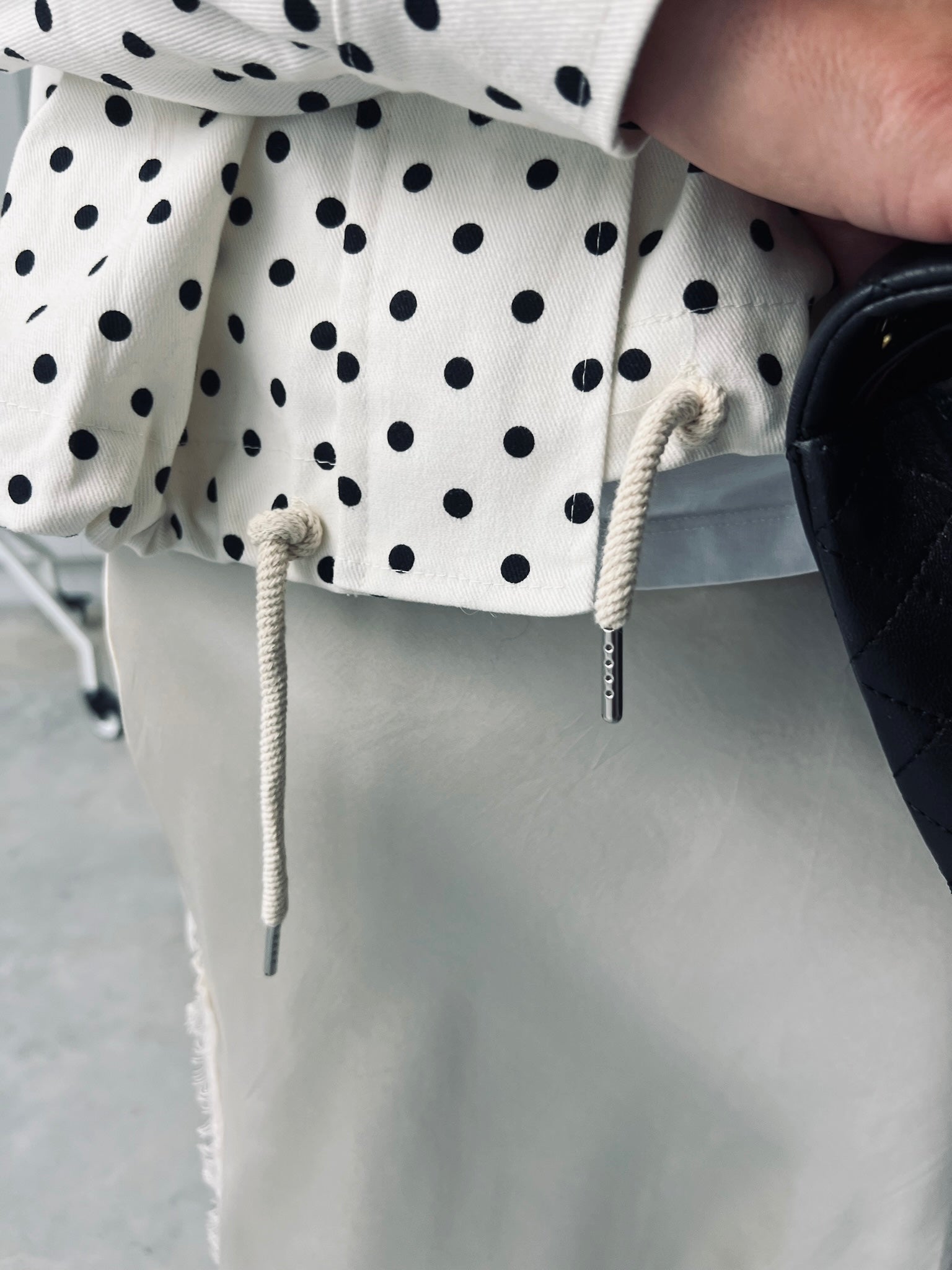 Polka dot jacket ecru/black