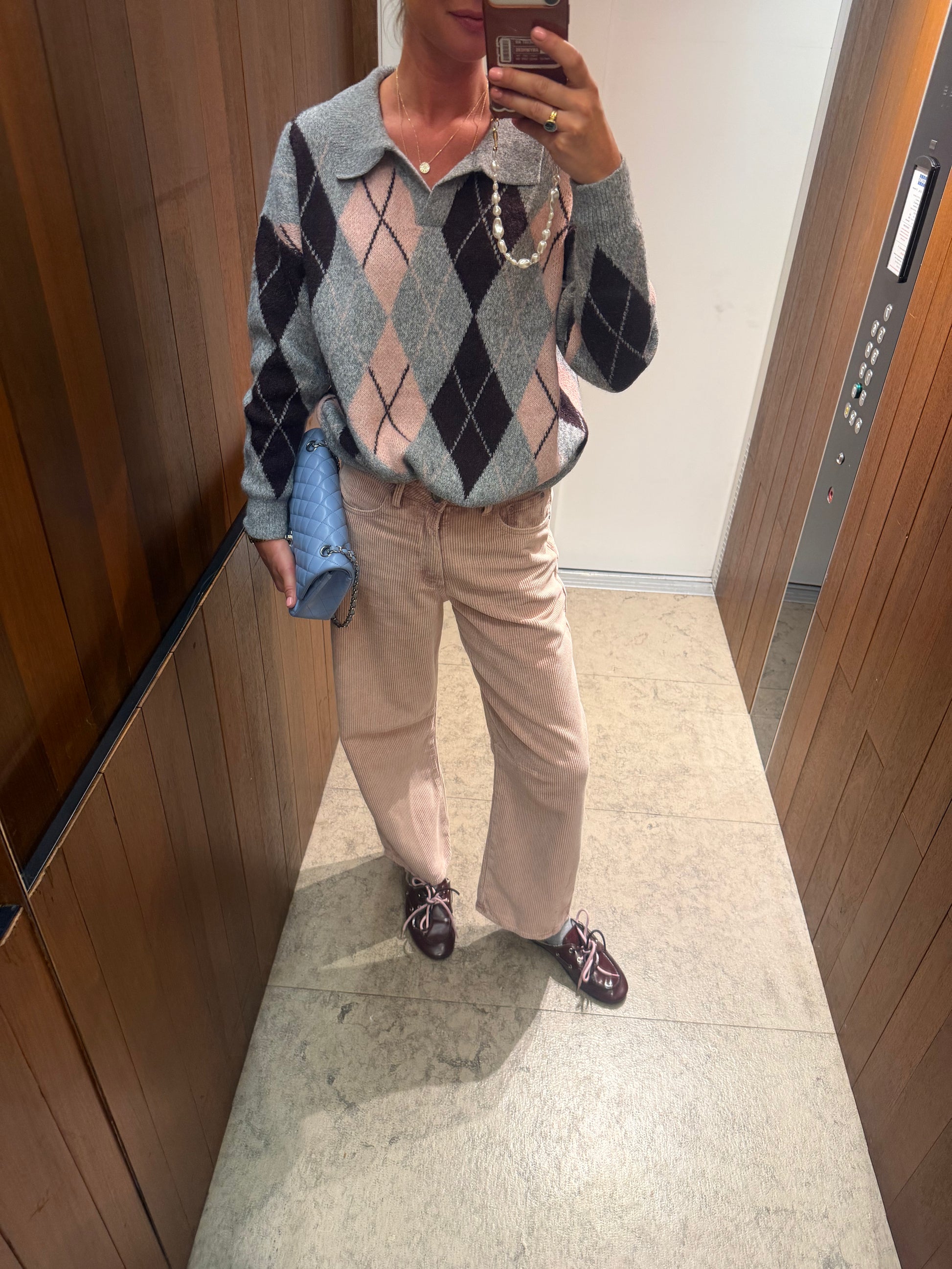 Capucine corduroy barrel pants pale mauve