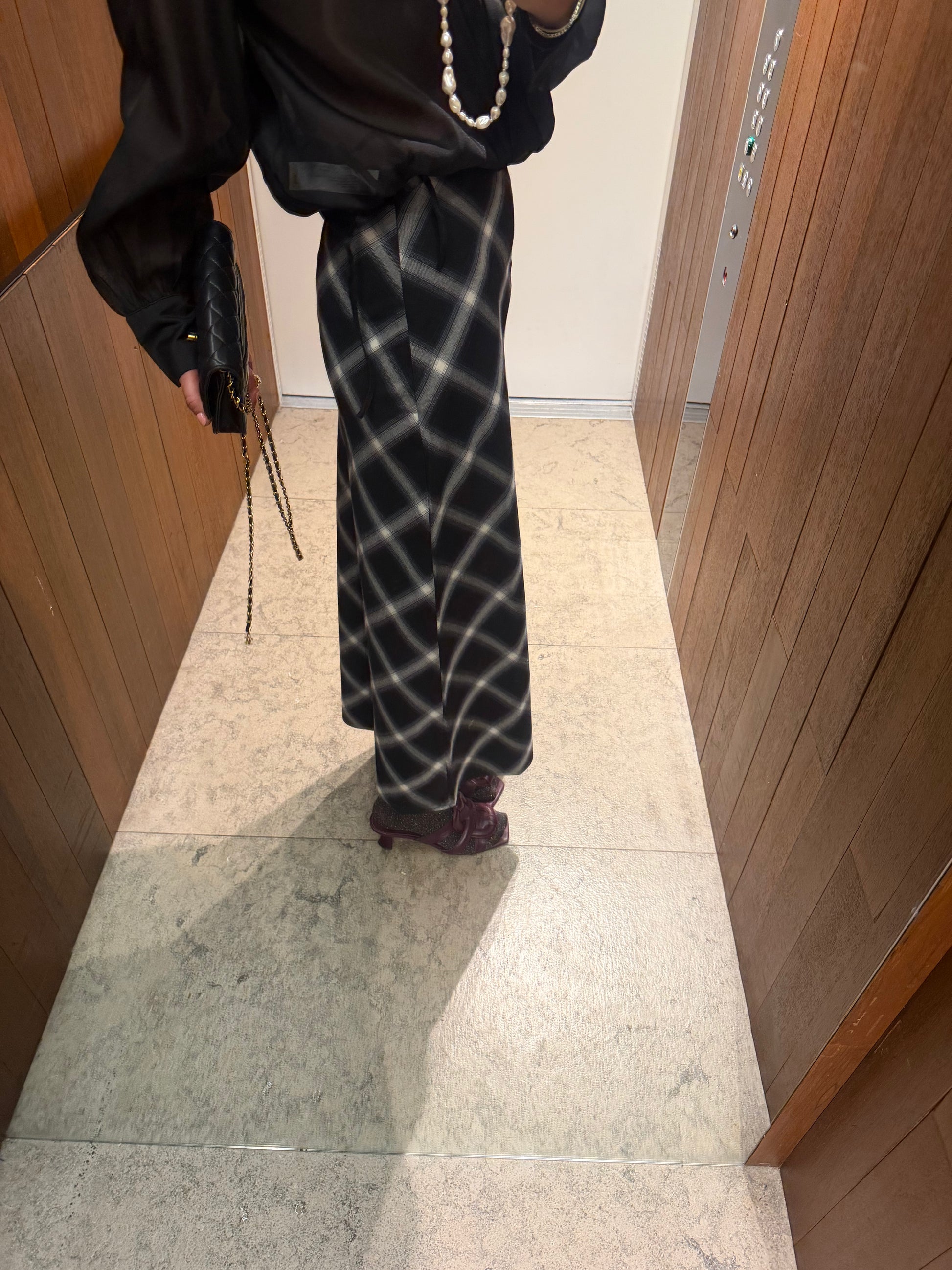 Silva skirt black/cream check