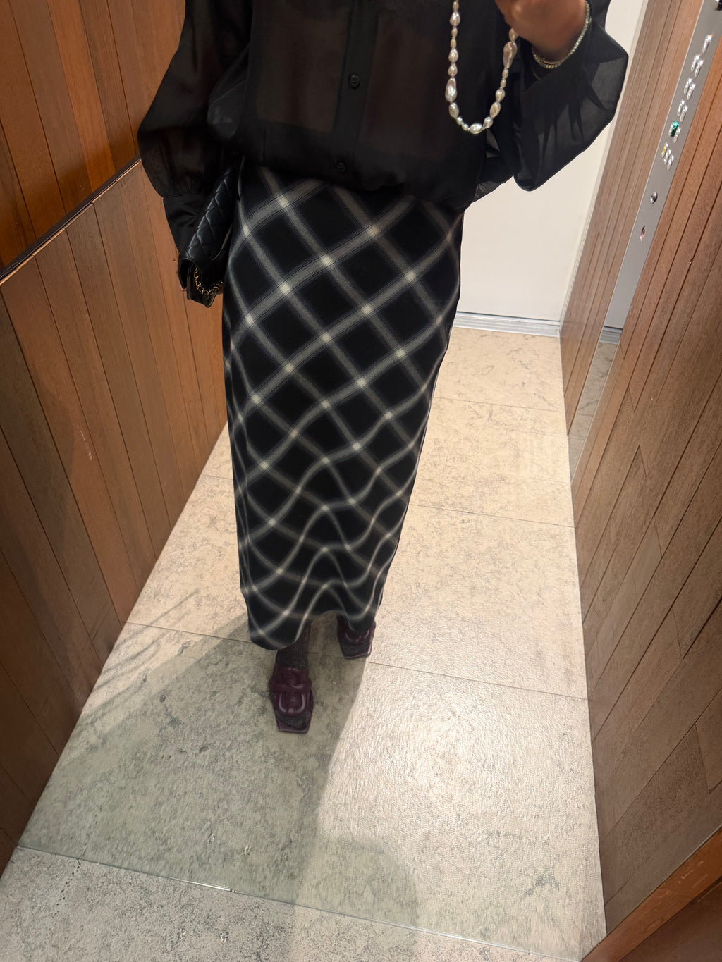 Silva skirt black/cream check