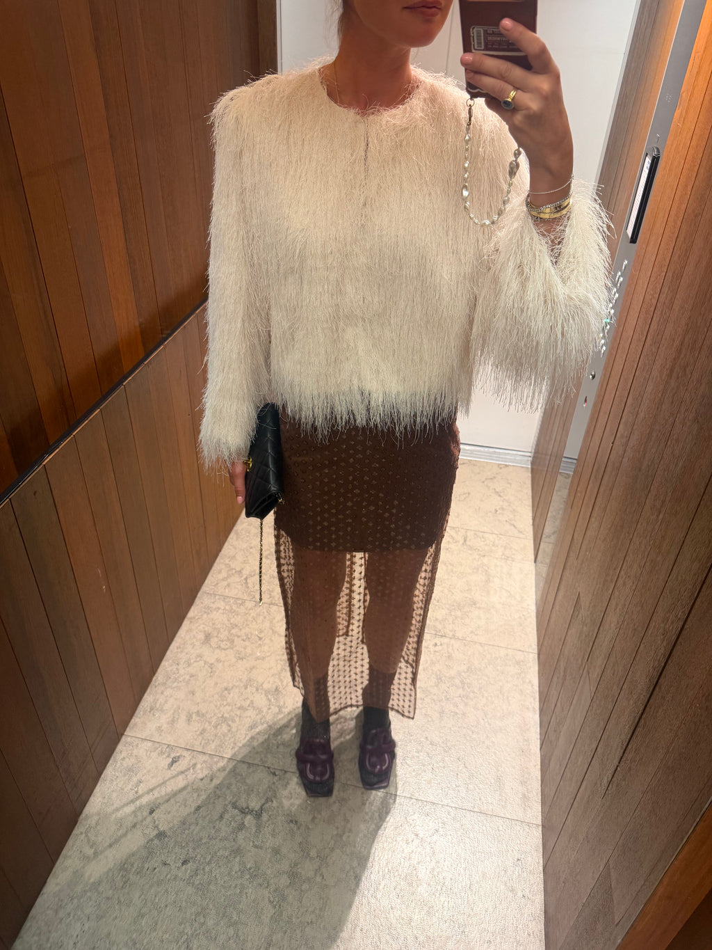 YASFrikke LS fringe jacket pristine