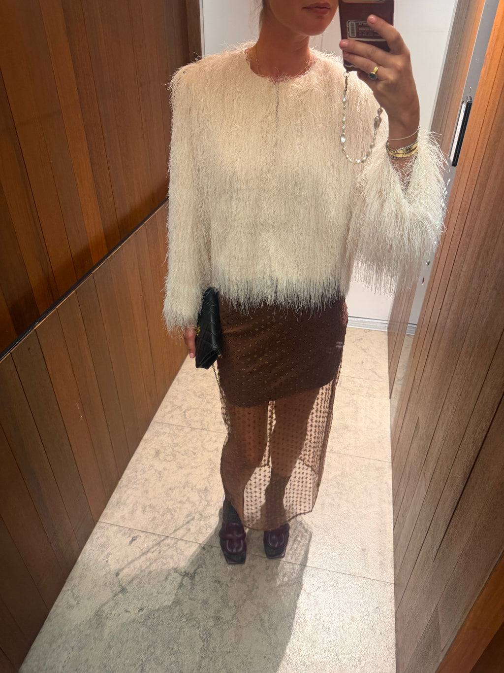YASFrikke LS fringe jacket pristine