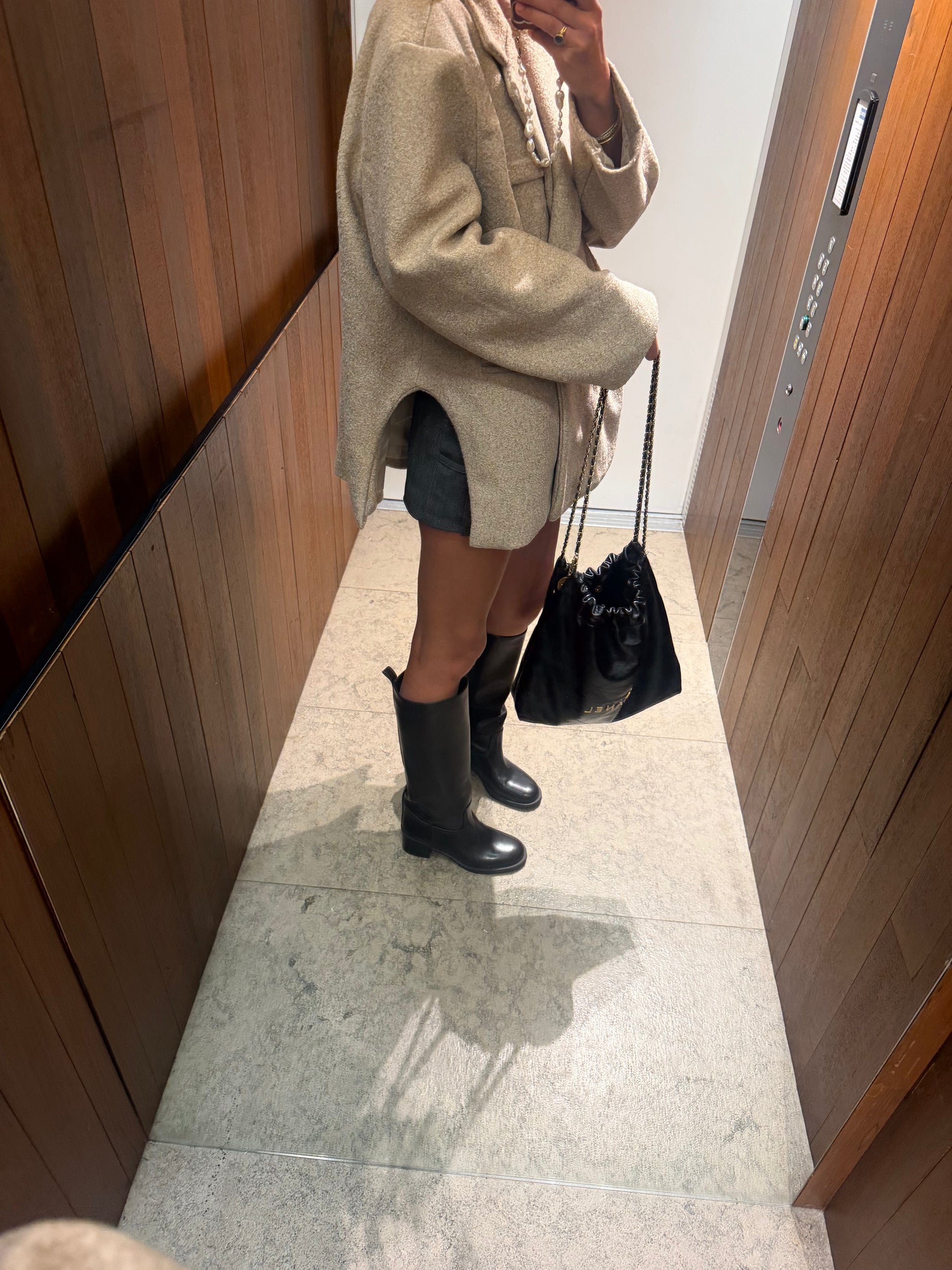 Giulia oversized blazer beige melange