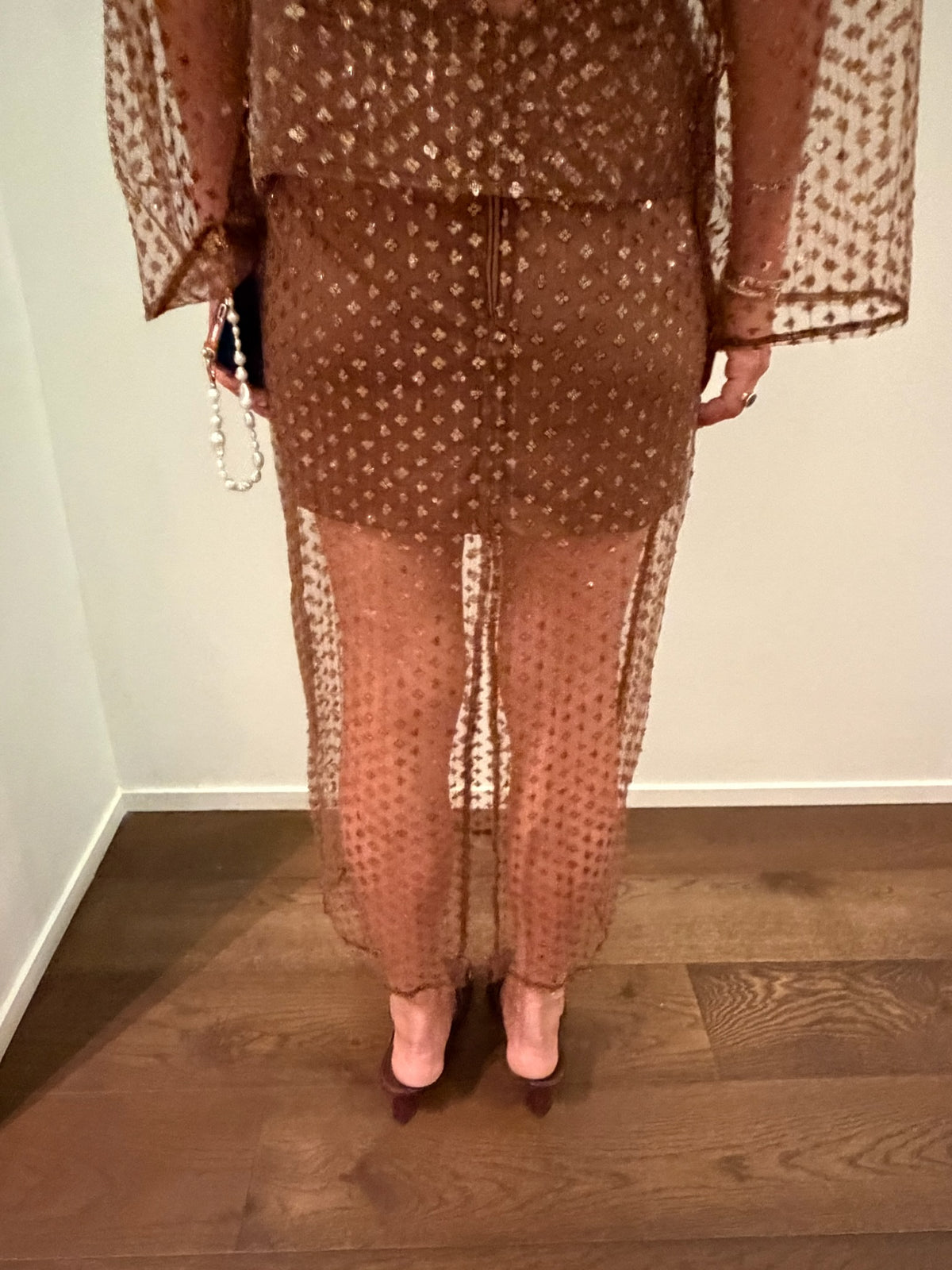 Dakara skirt (sheer) brown