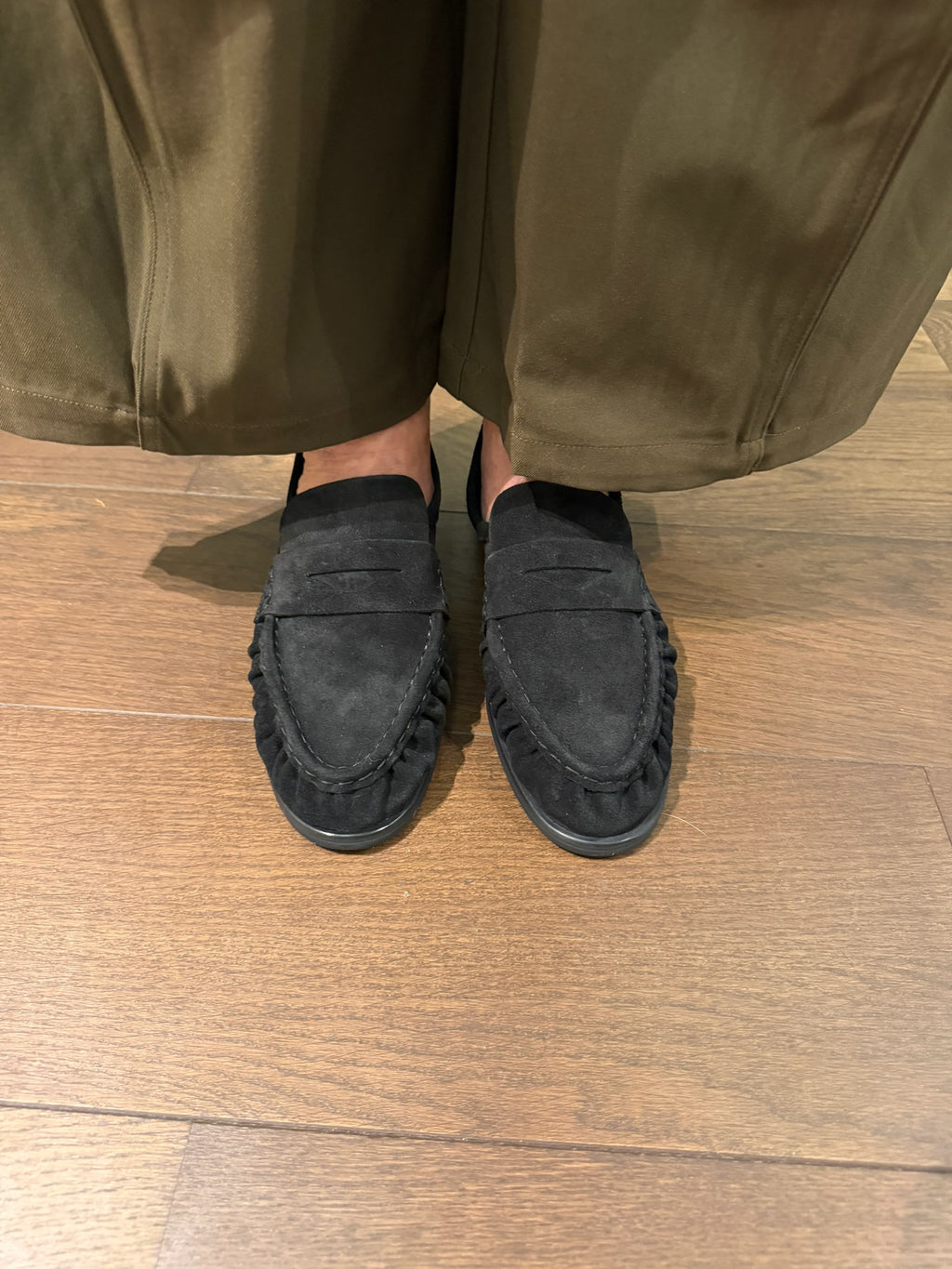 PAElmira suede loafers black suede