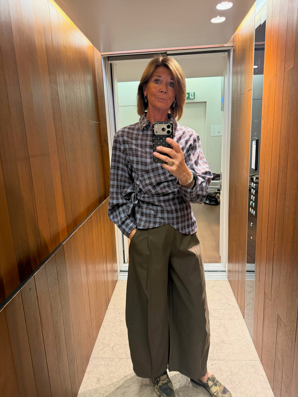 Zumera blouse blue/brown check