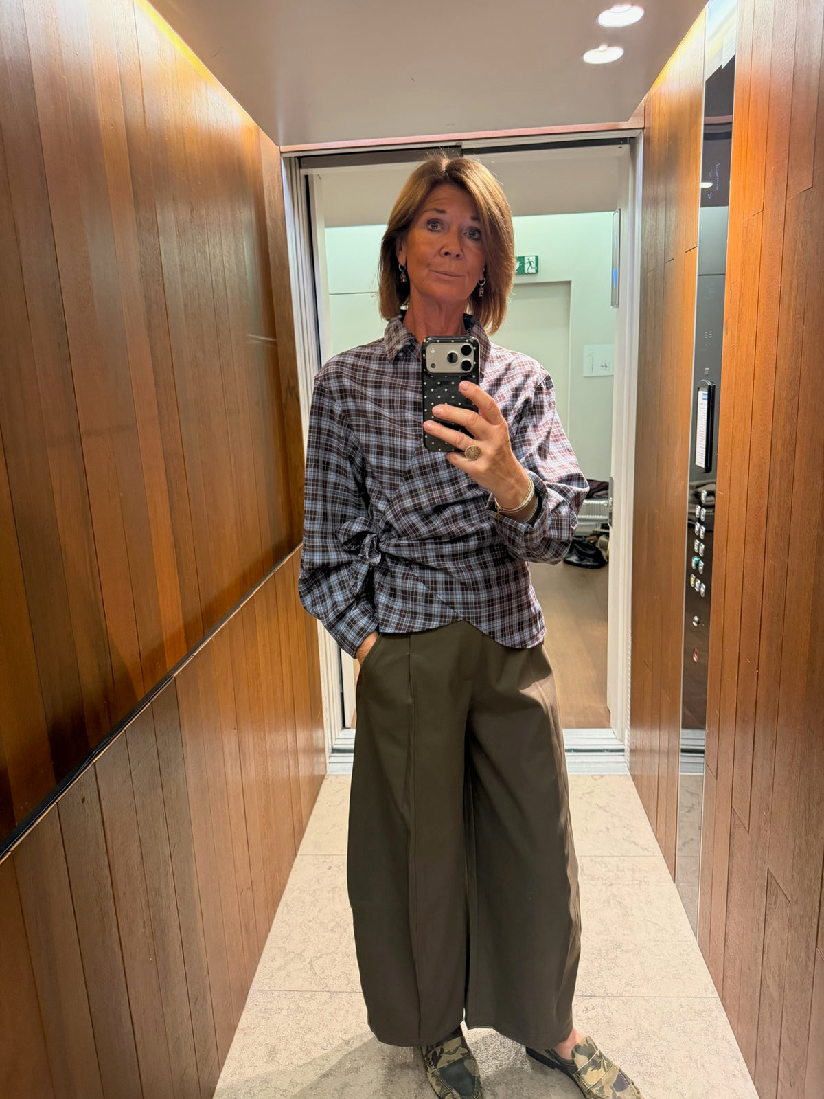 Zumera blouse blue/brown check