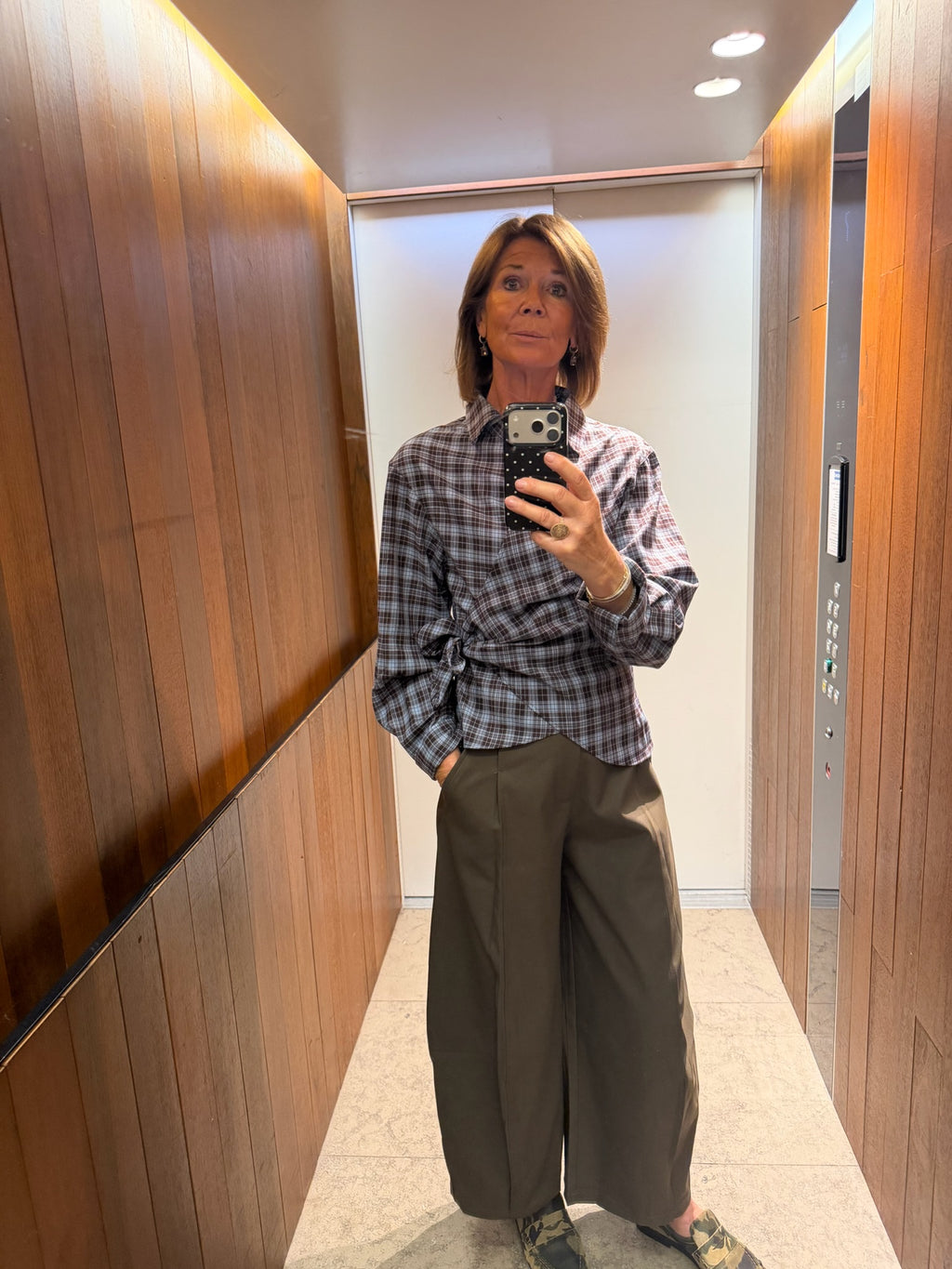 Zumera blouse blue/brown check