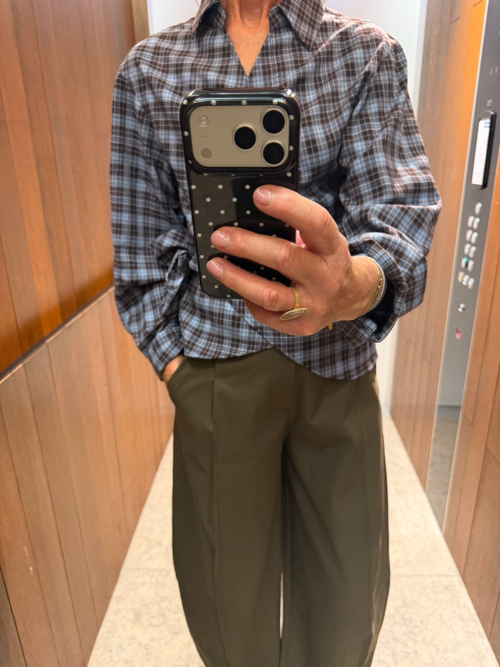 Zumera blouse blue/brown check