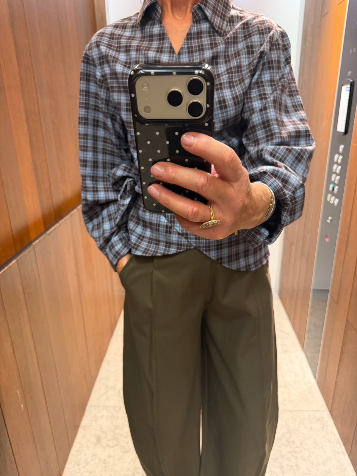 Zumera blouse blue/brown check