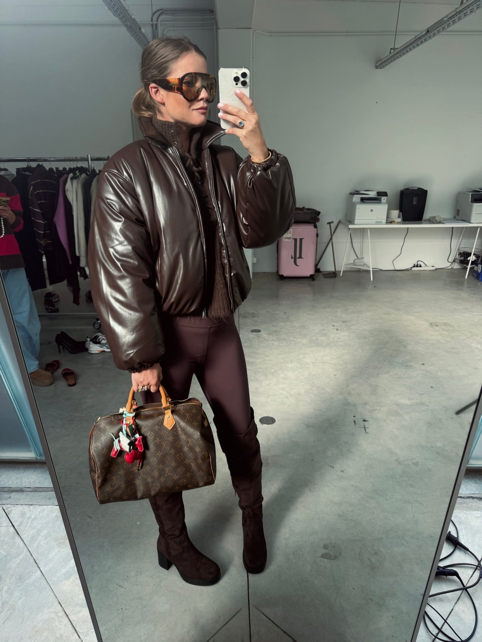 OBJCleo LS short jacket seal brown