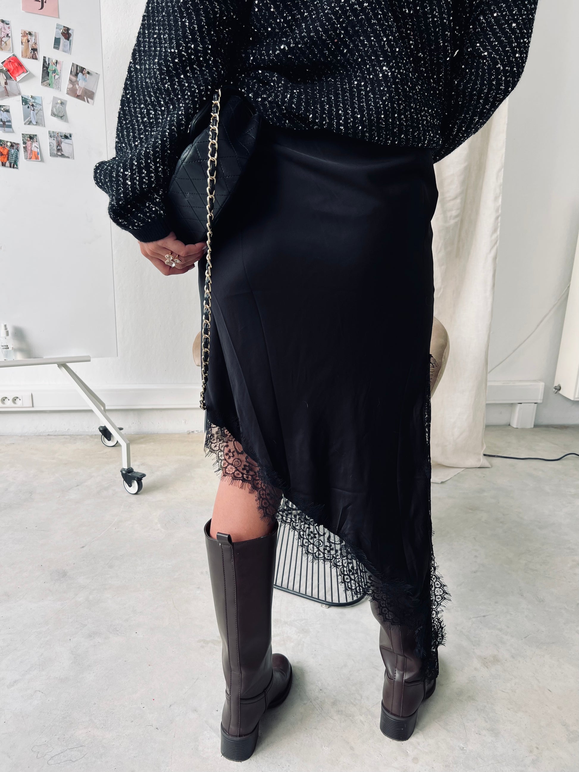 Odette lace dress black