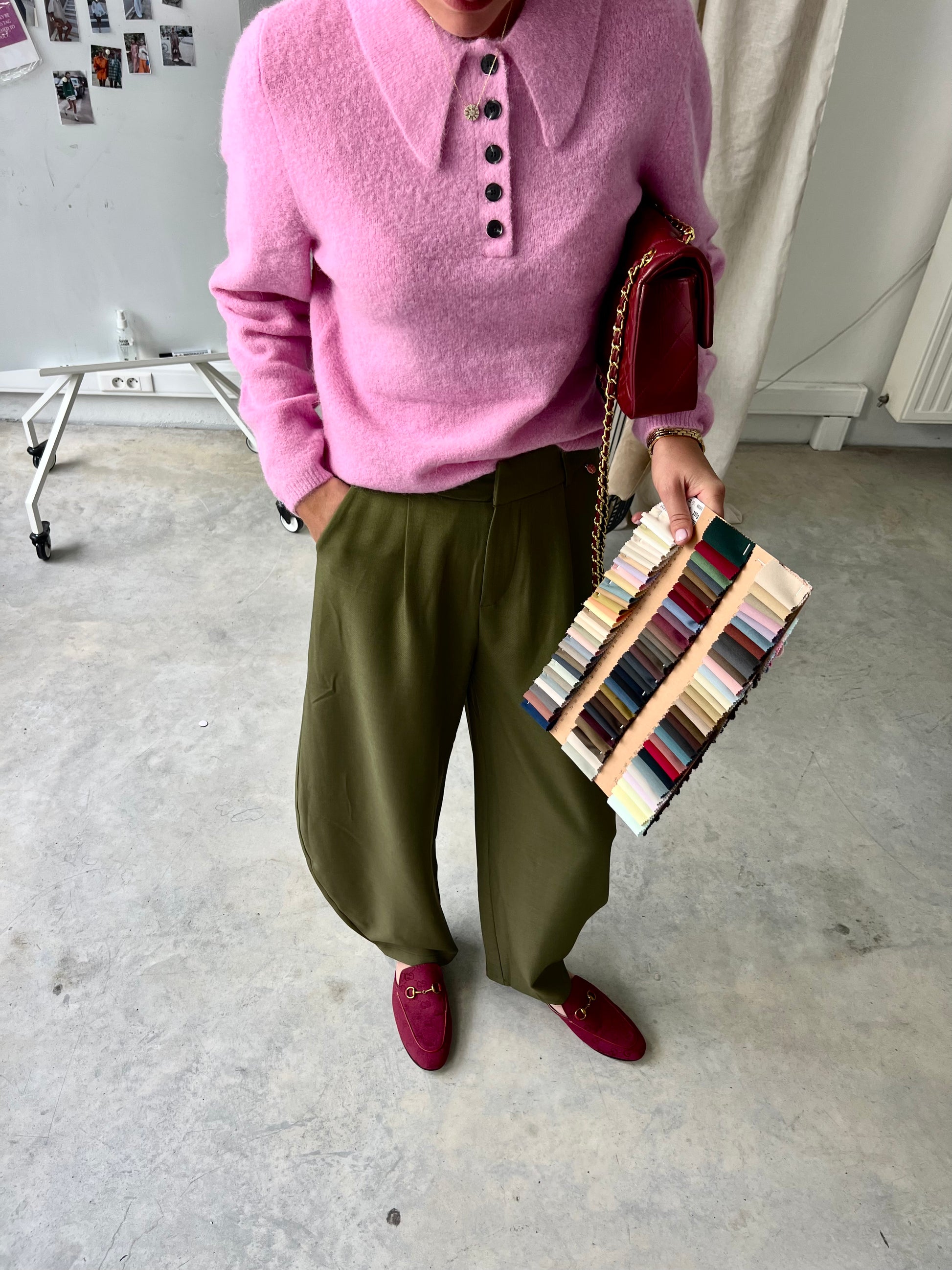 GZAlpha polo pullover begonia melange