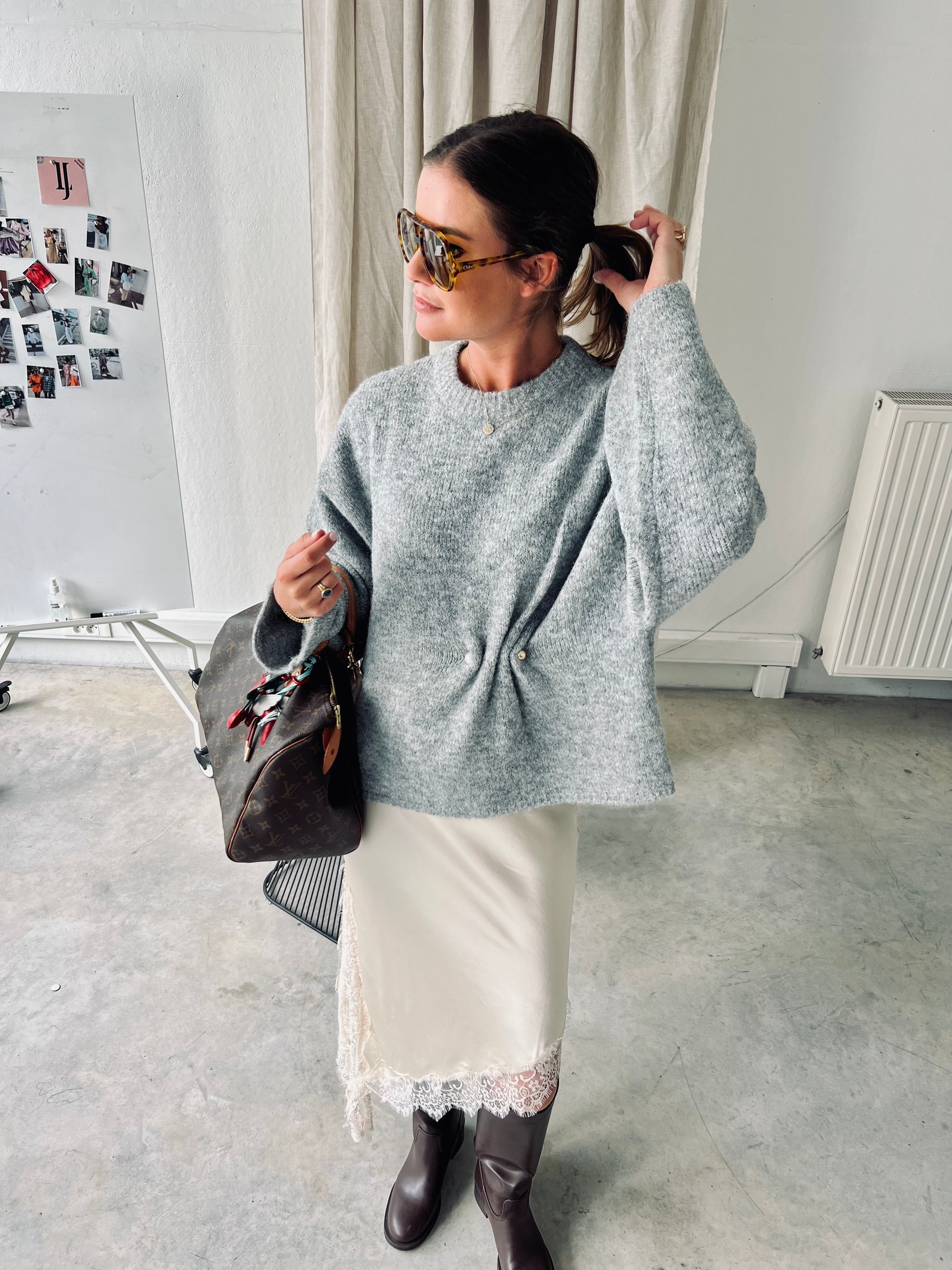 Noorie jumper light grey melange