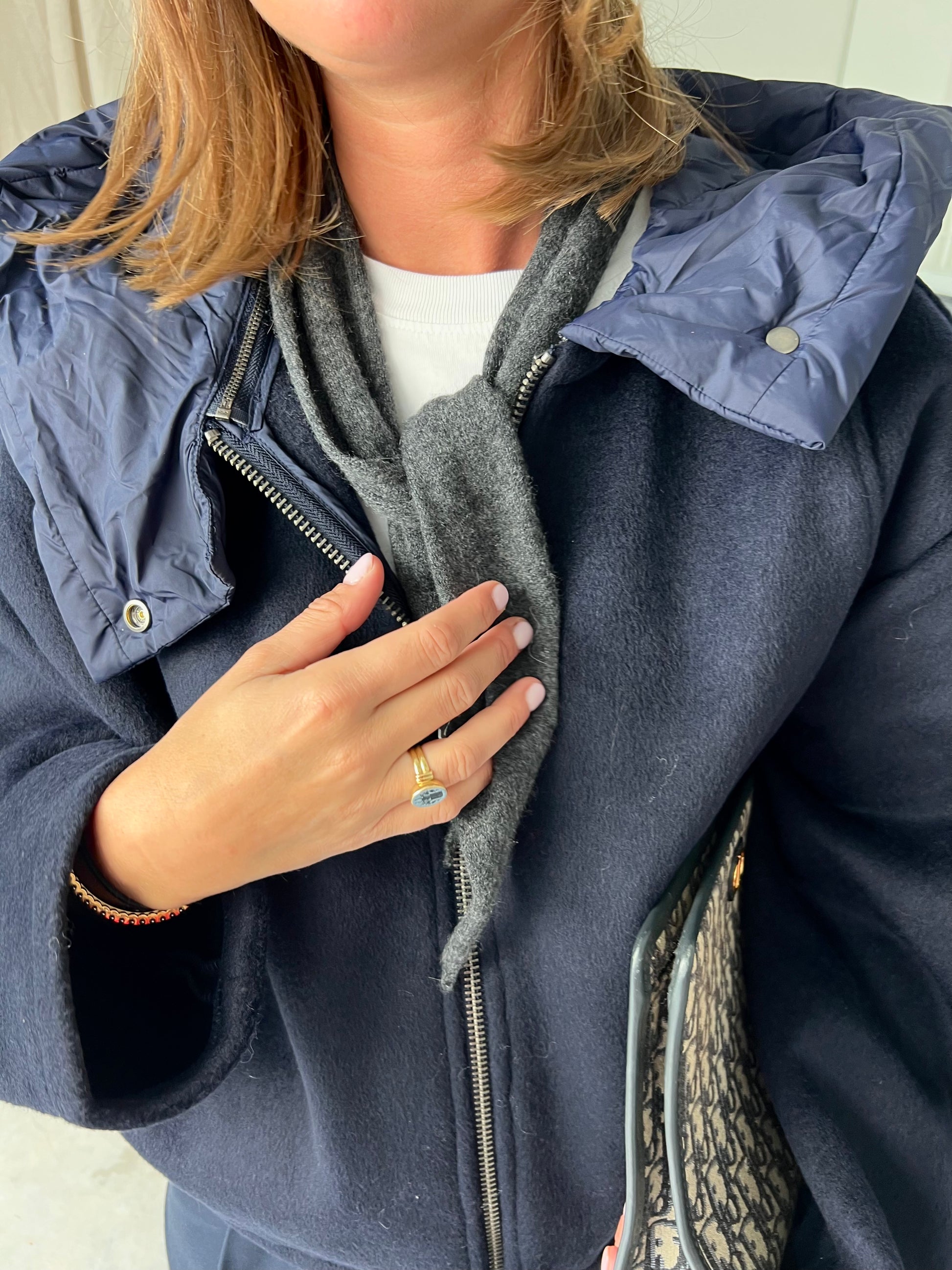 OBJMoore L/S wool bomber sky captain