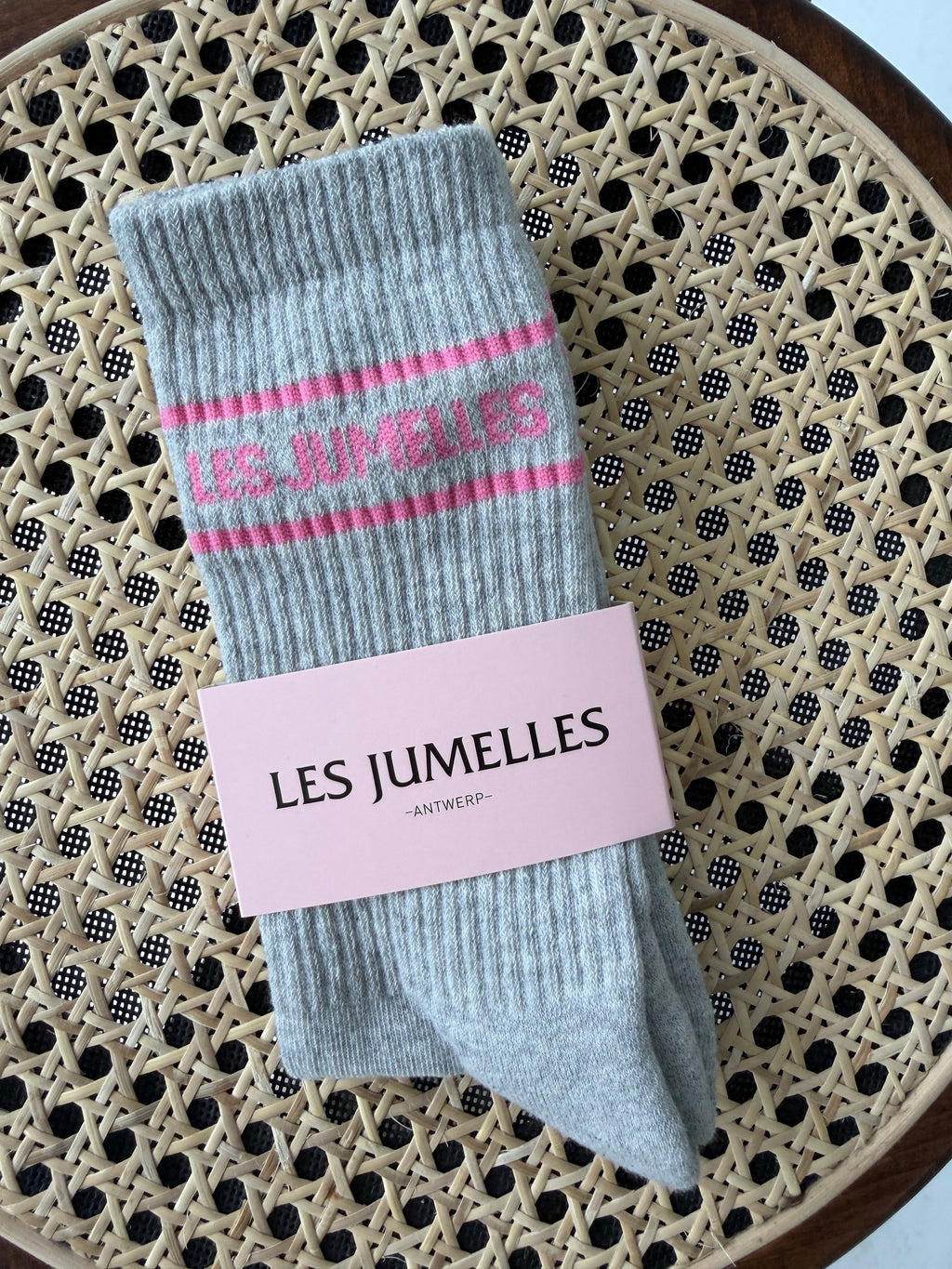 Fille à papa socks light grey/pink
