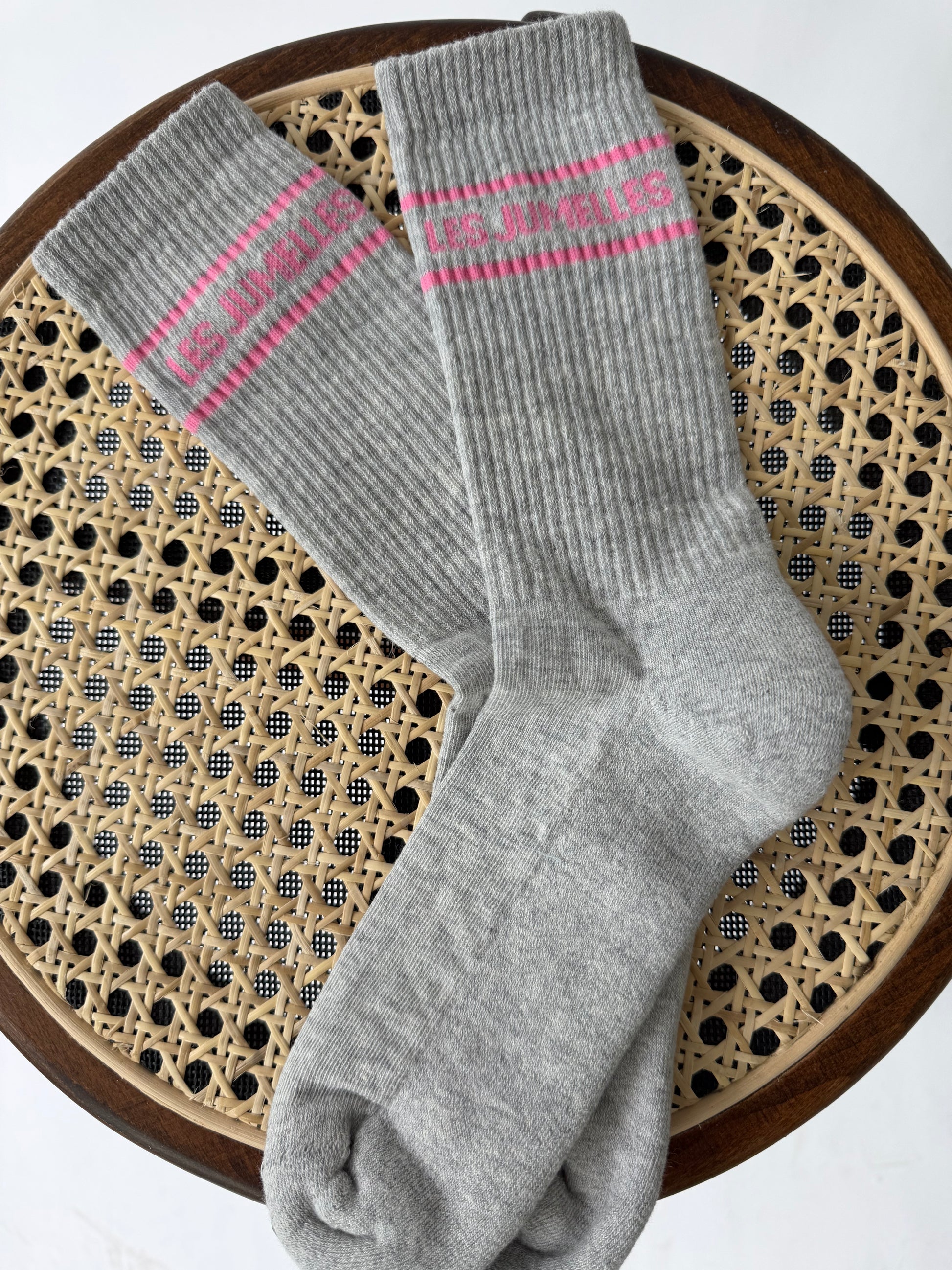 Fille à papa socks light grey/pink