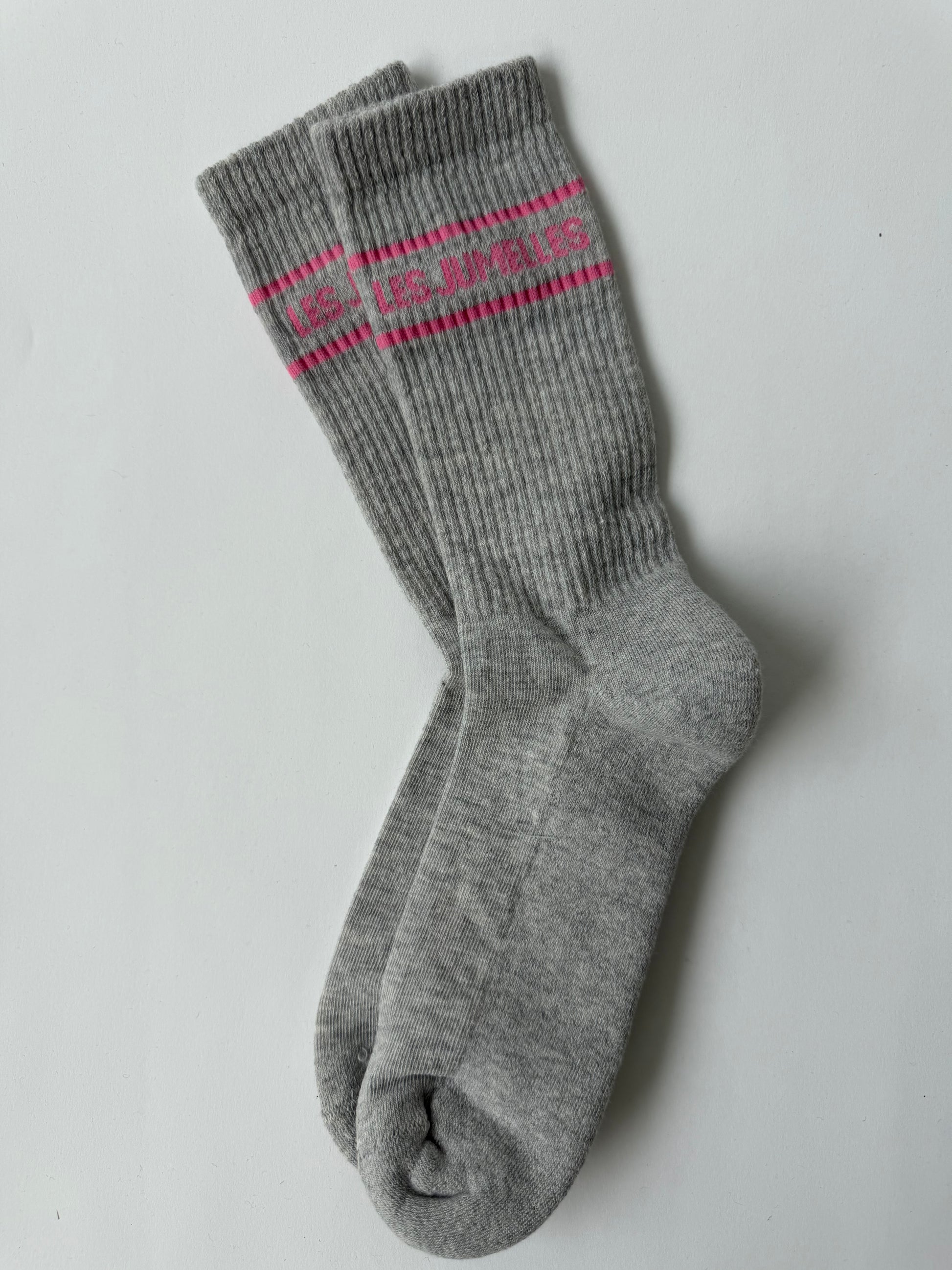 Fille à papa socks light grey/pink