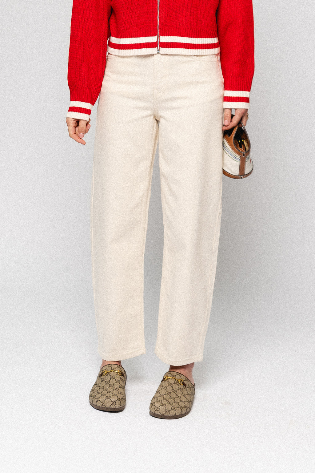 SLFBarrel Ebba HW jeans egret