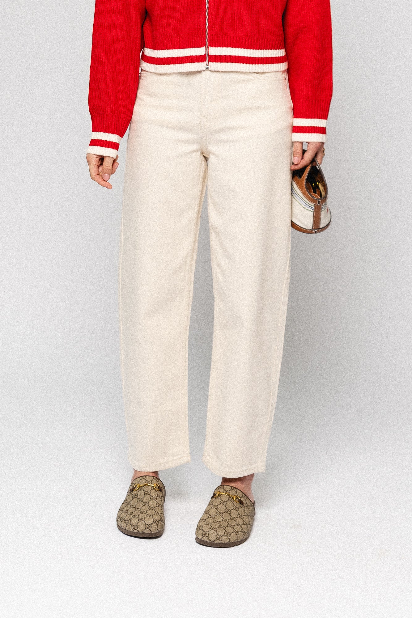 SLFBarrel Ebba HW jeans egret