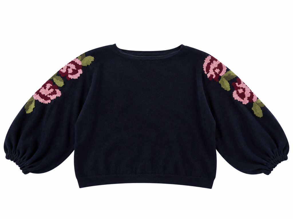 Theresa off shoulder sweatshirt navy