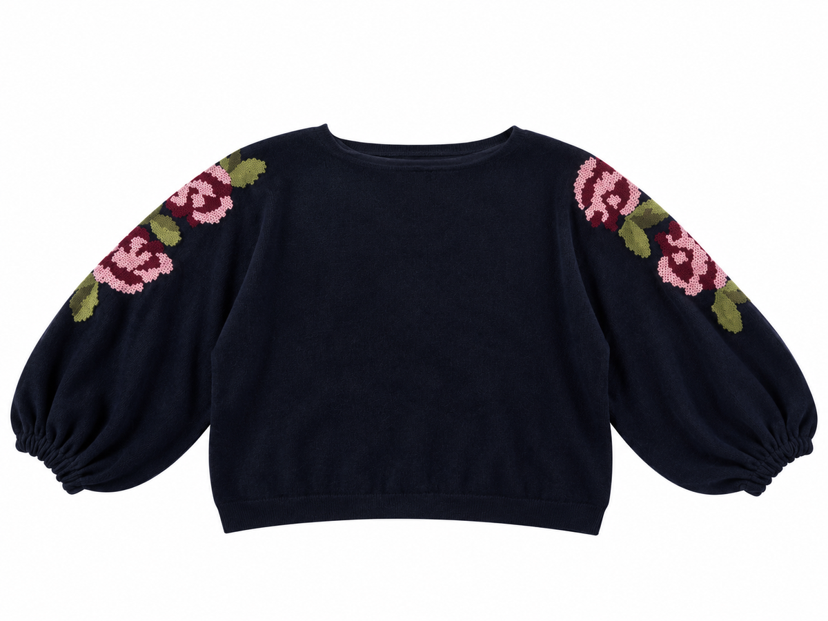 Theresa off shoulder sweatshirt navy