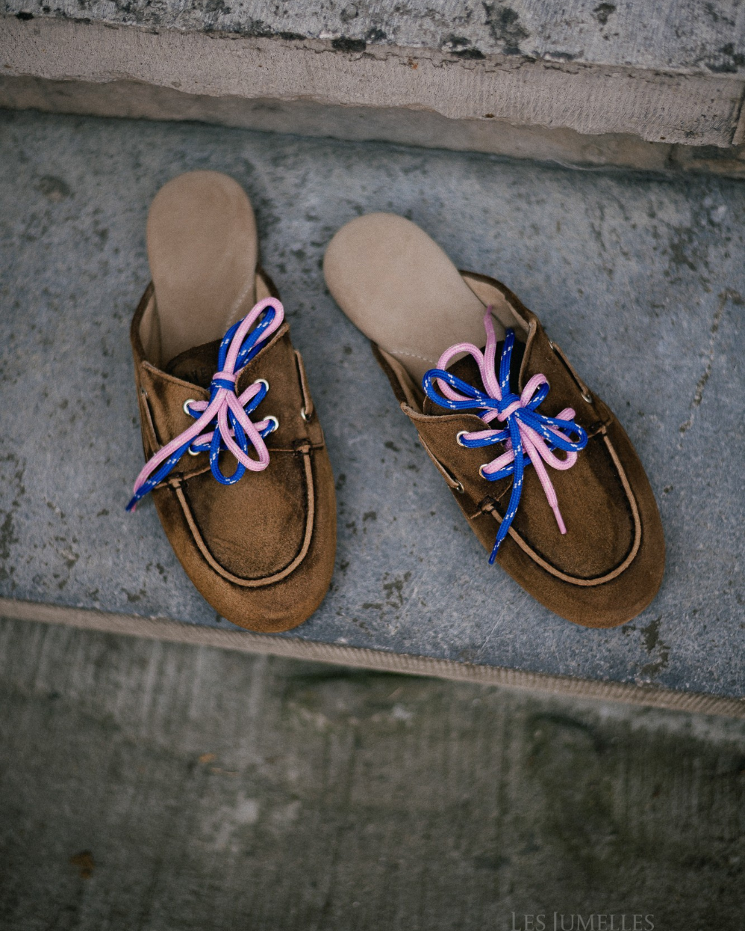 PAYasma leather brown suede
