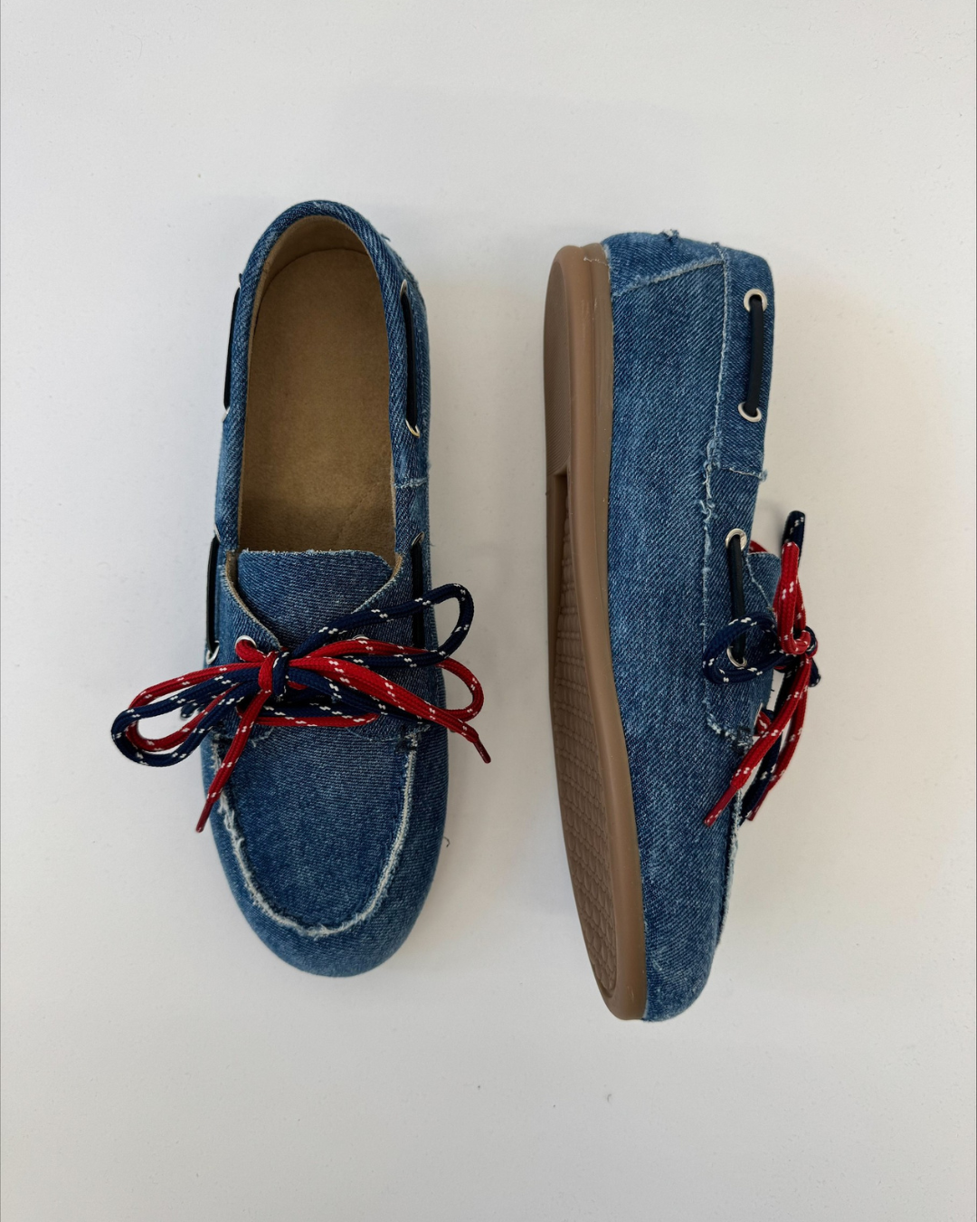 PAMarin loafers denim lace