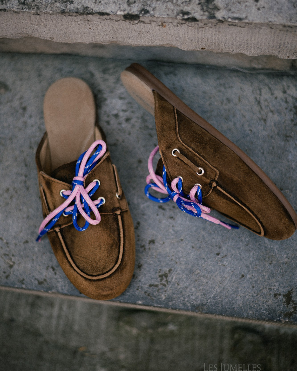 PAYasma leather brown suede