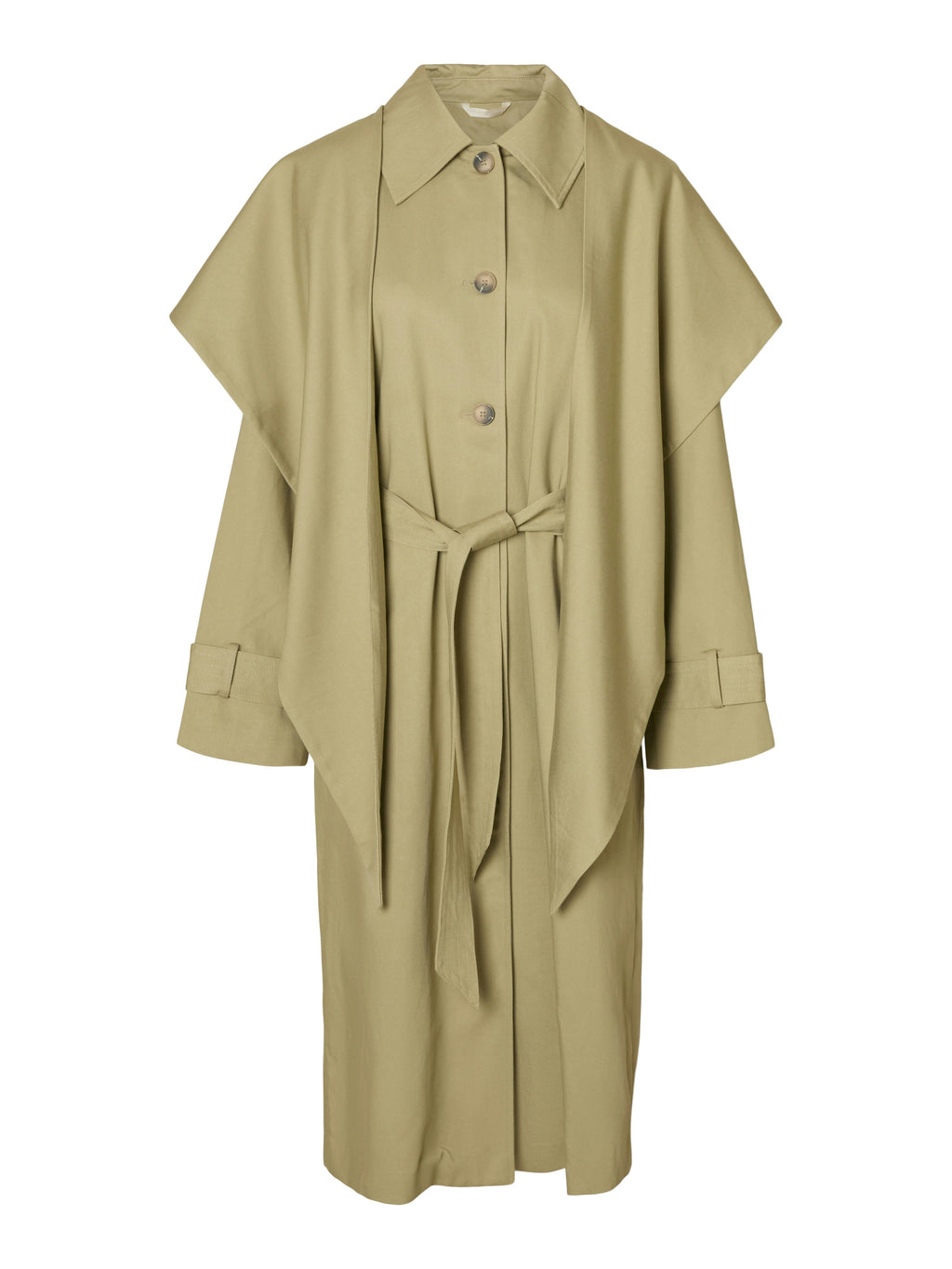 SLFSandra scarf coat slate green