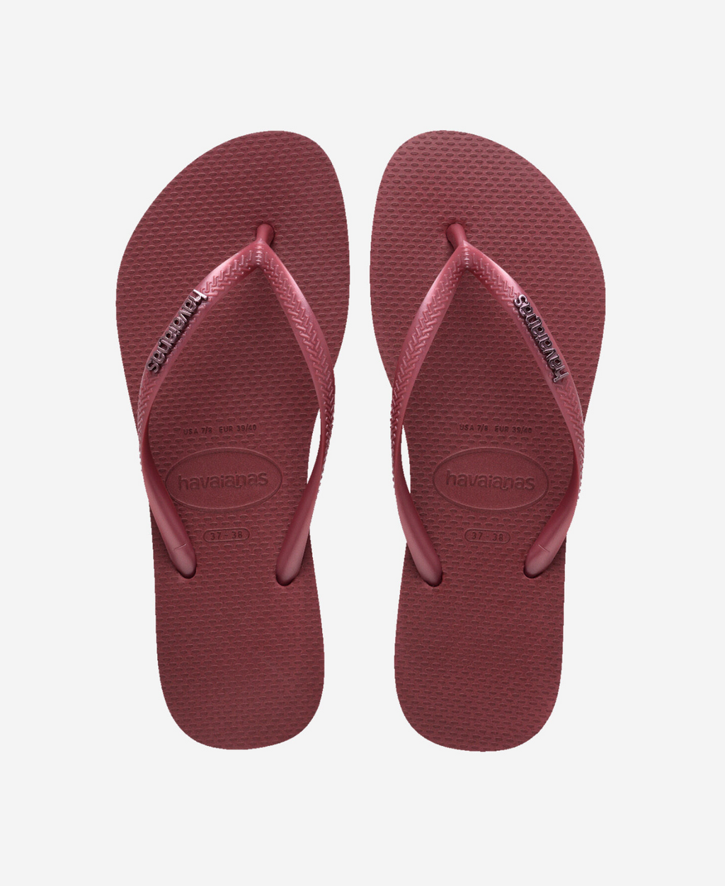 Havaianas slim fit logo metallic amaranth