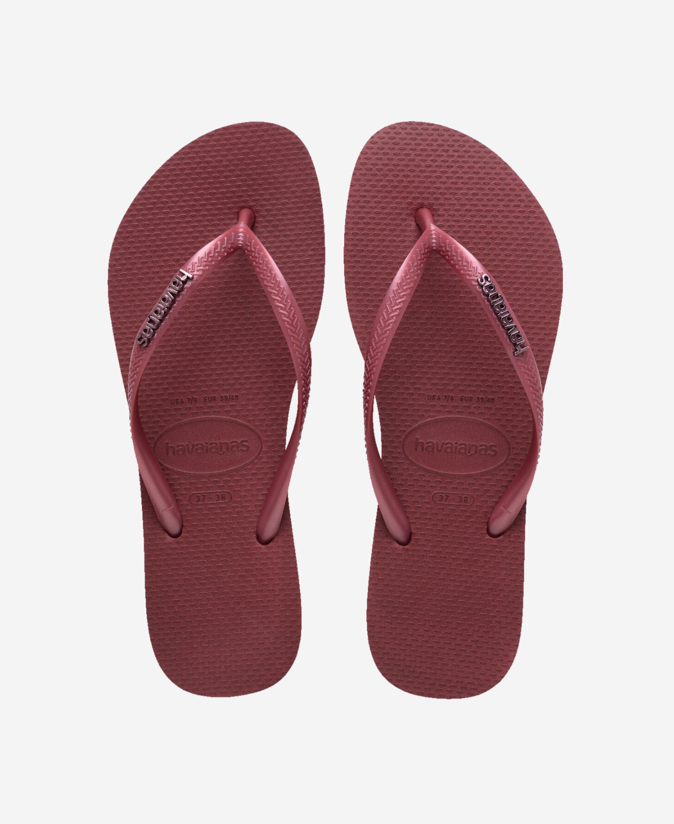 Havaianas slim fit logo metallic amaranth