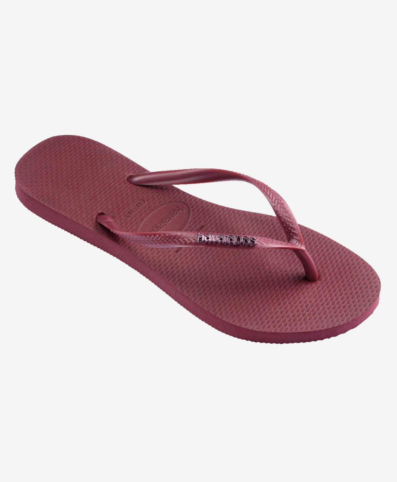 Havaianas slim fit logo metallic amaranth
