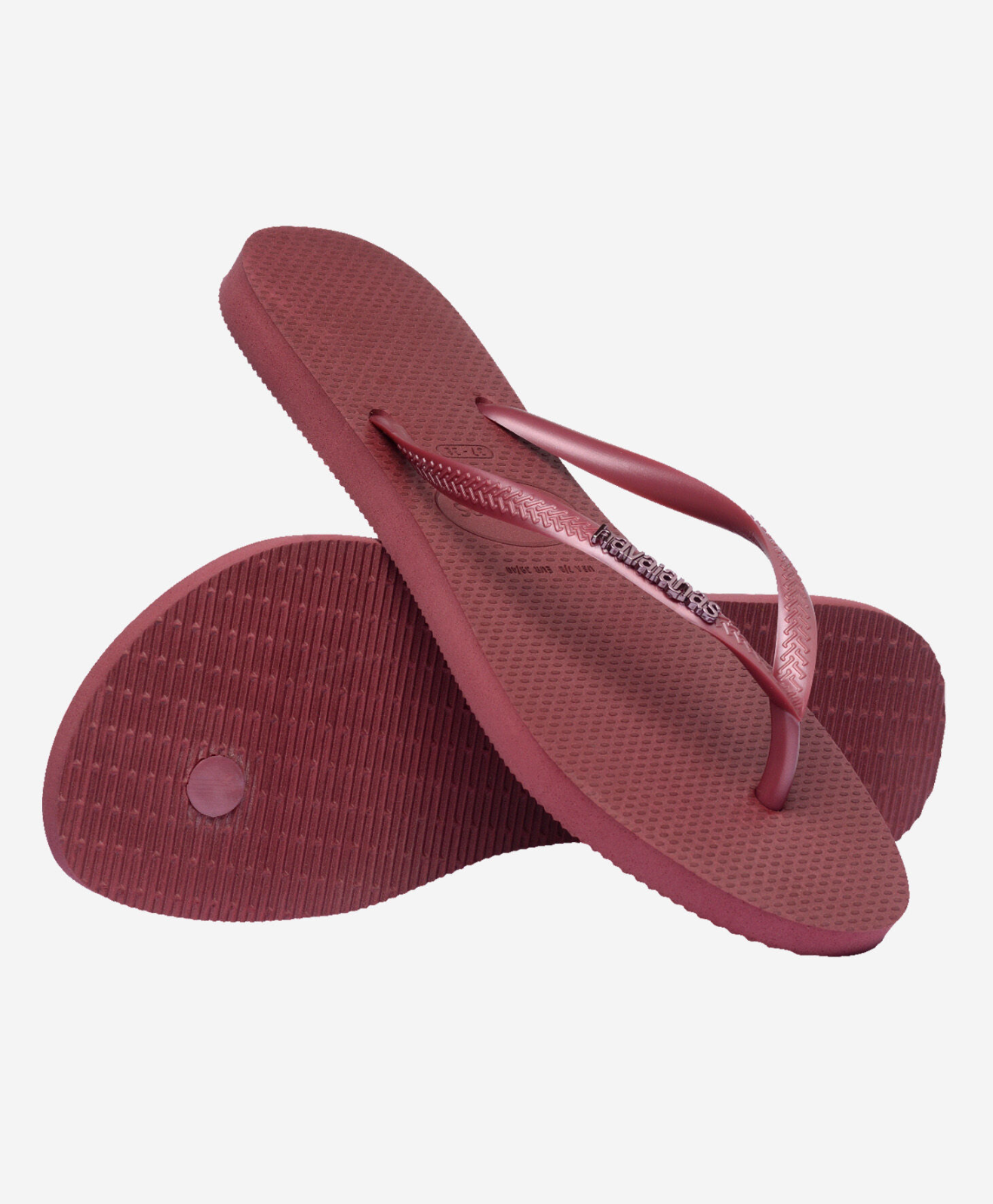Havaianas slim fit logo metallic amaranth