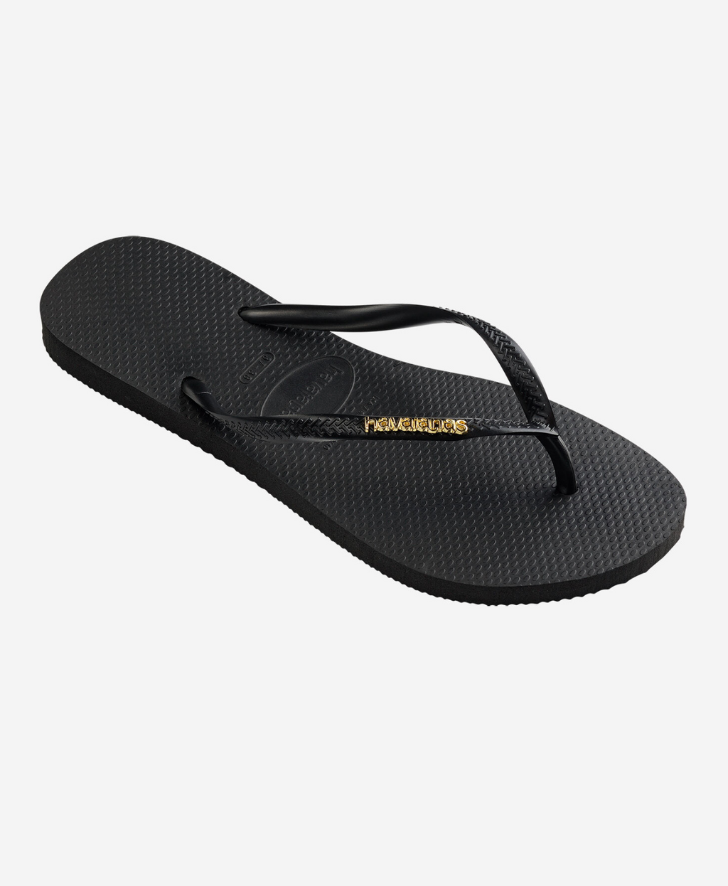 Havaianas slim fit logo metallic black/golden