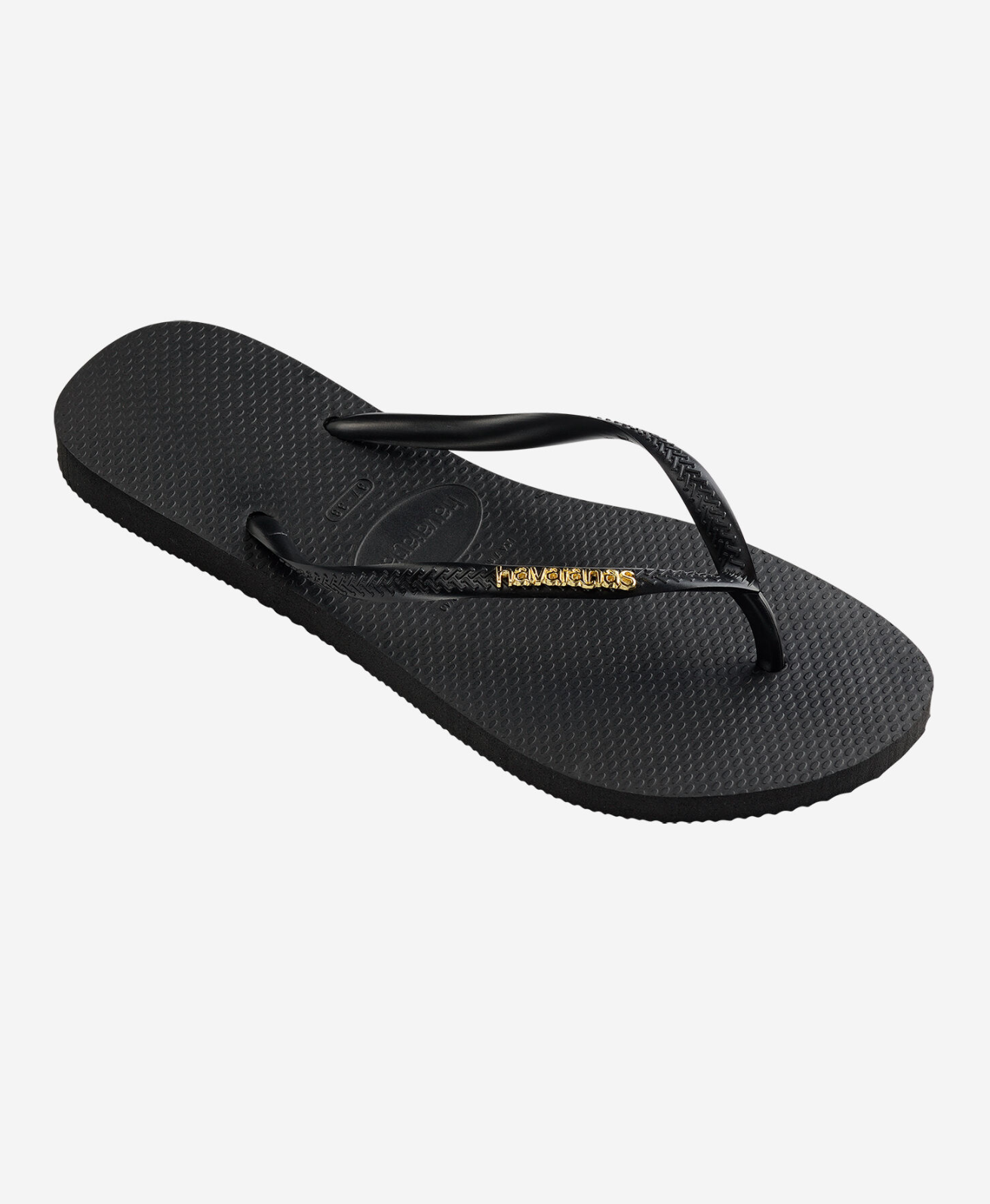 Havaianas slim fit logo metallic black/golden