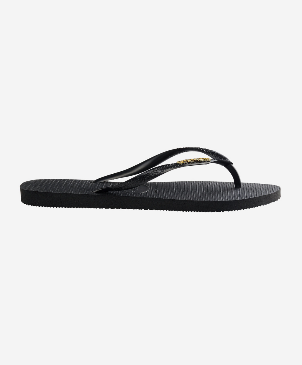 Havaianas slim fit logo metallic black/golden