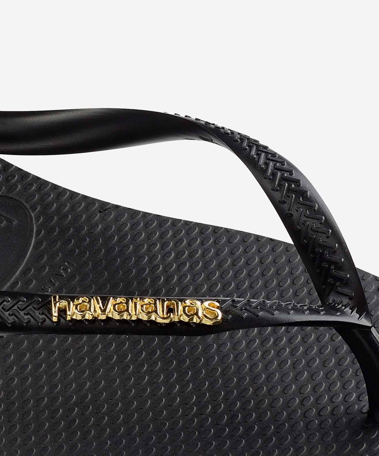 Havaianas slim fit logo metallic black/golden