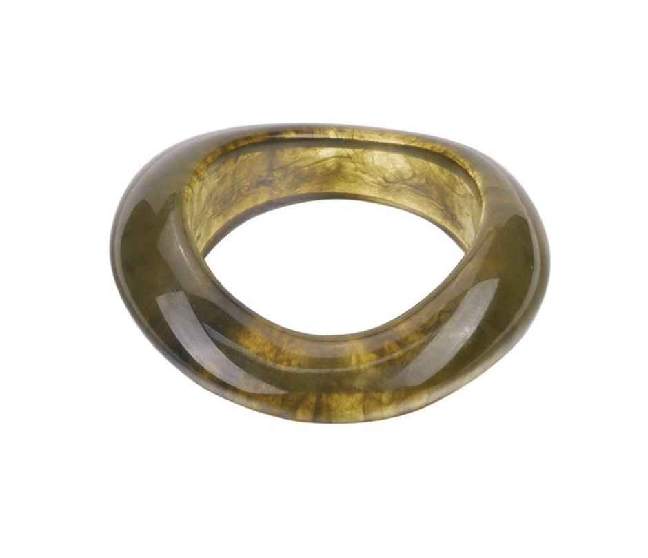 Acrylic bangle olive green