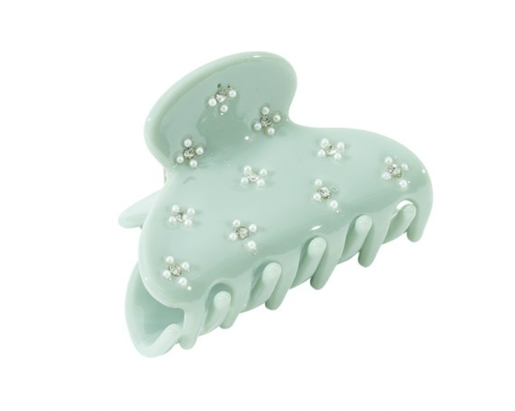 Mini glitter hairclaw mint