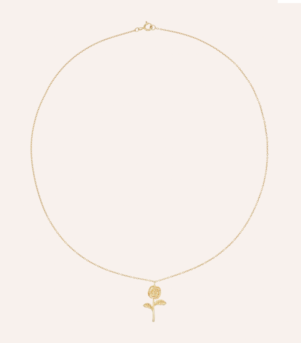 Honourable rose necklace gold plated