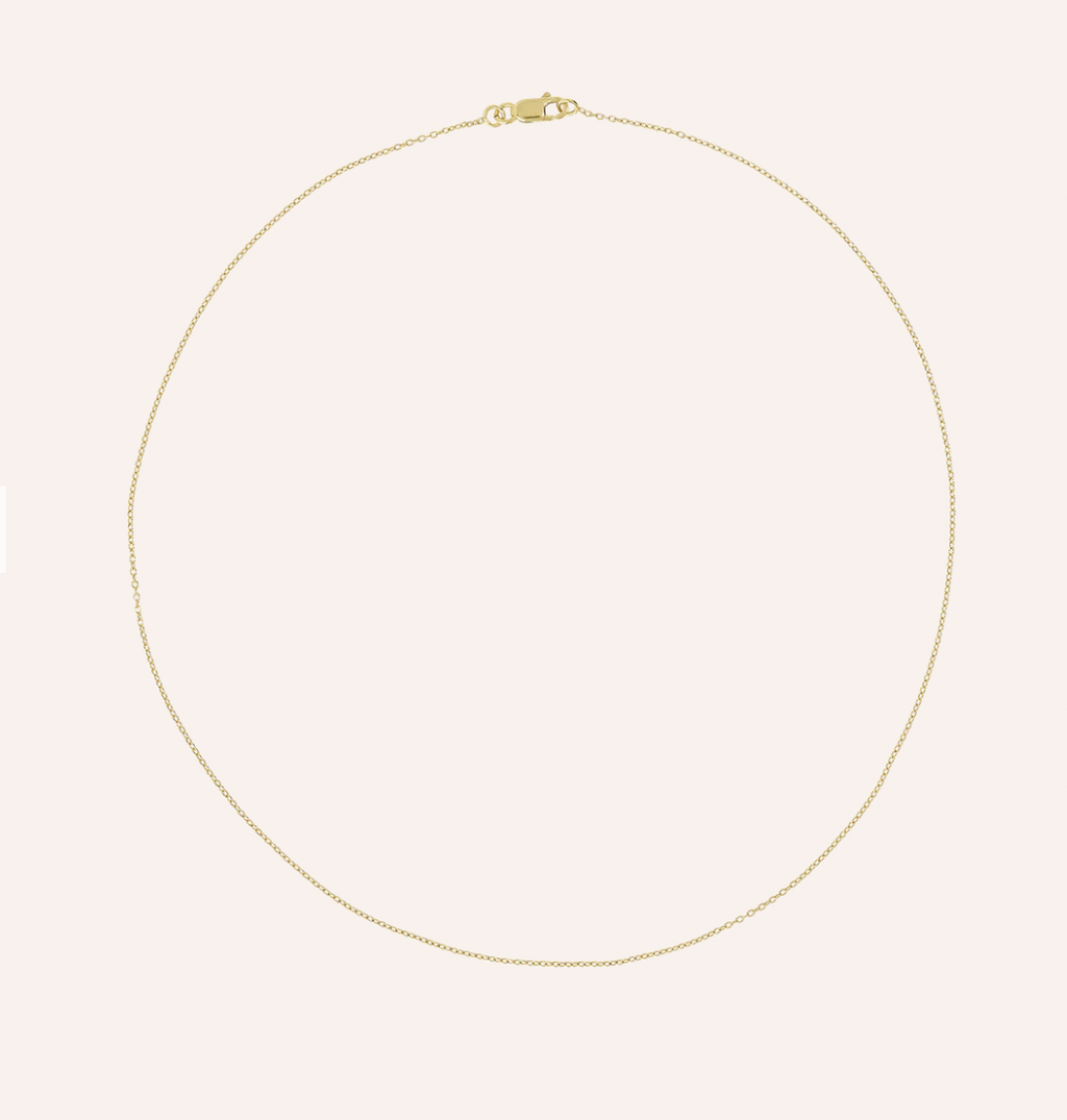 Anchor plain necklace medium gold plated