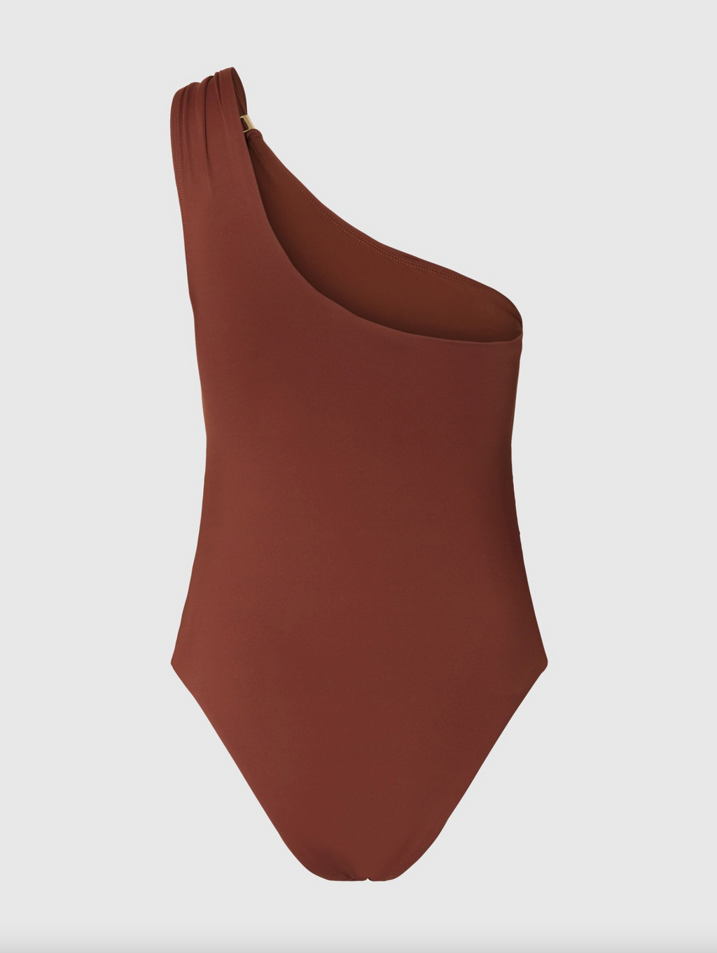 SLFBari one shoulder swimsuit cherry mahogany