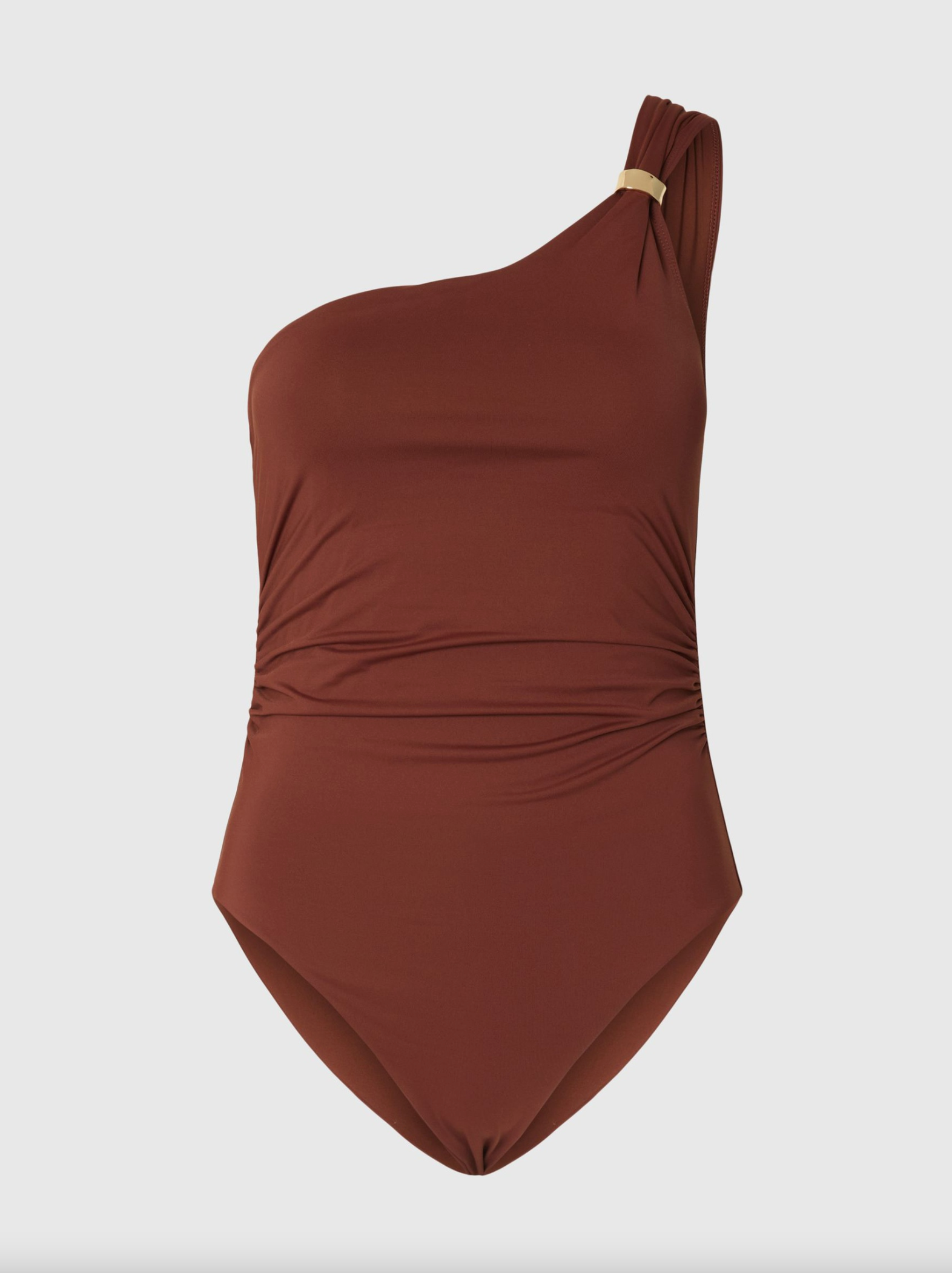 SLFBari one shoulder swimsuit cherry mahogany