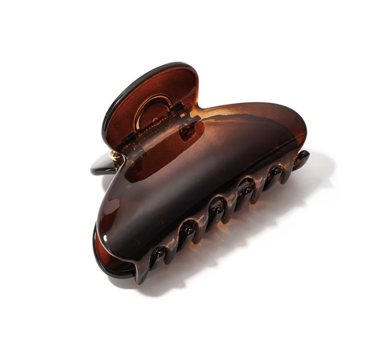 Tortoiseshell hair clip brown